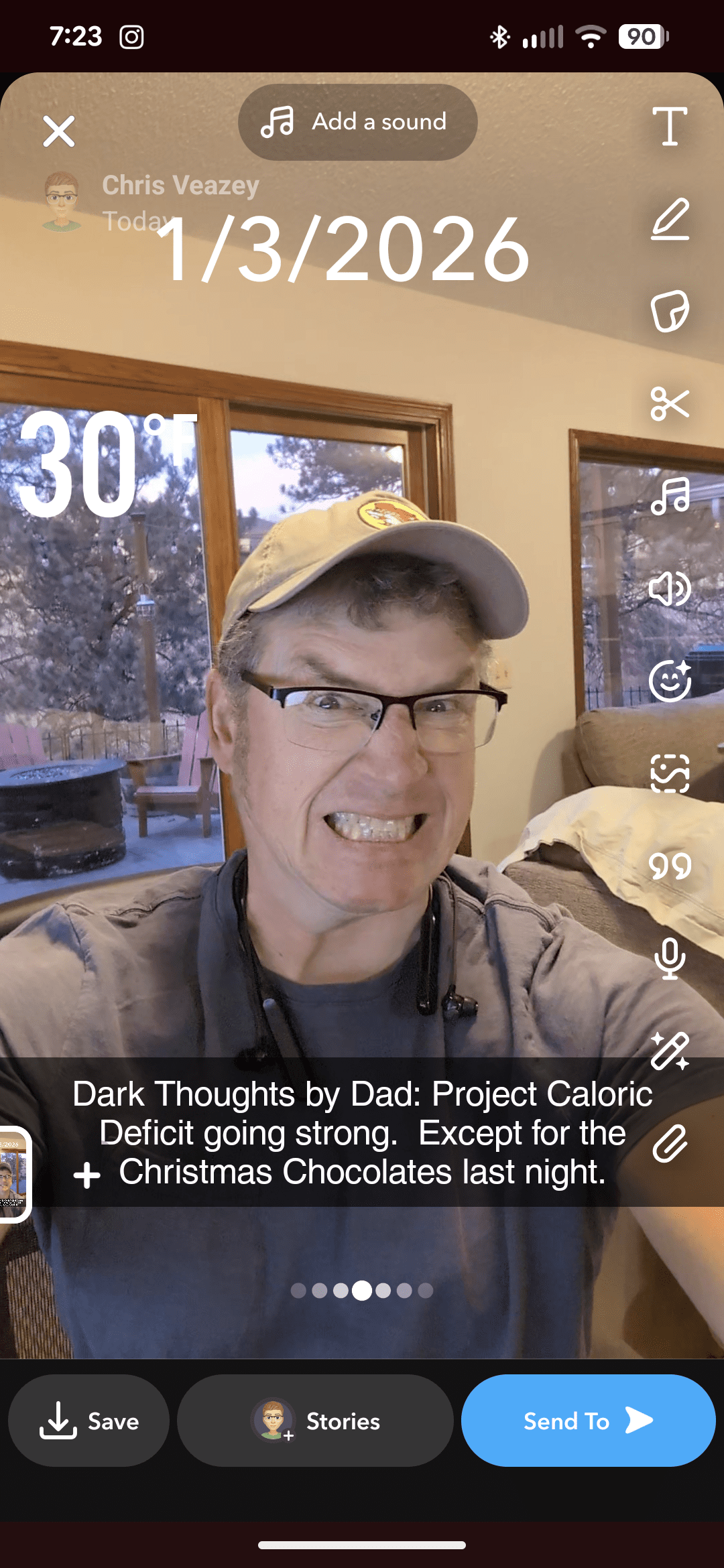 Dark Thoughts By Dad: Project Caloric Deficit going strong. Except for the Christmas Chocolates last night.