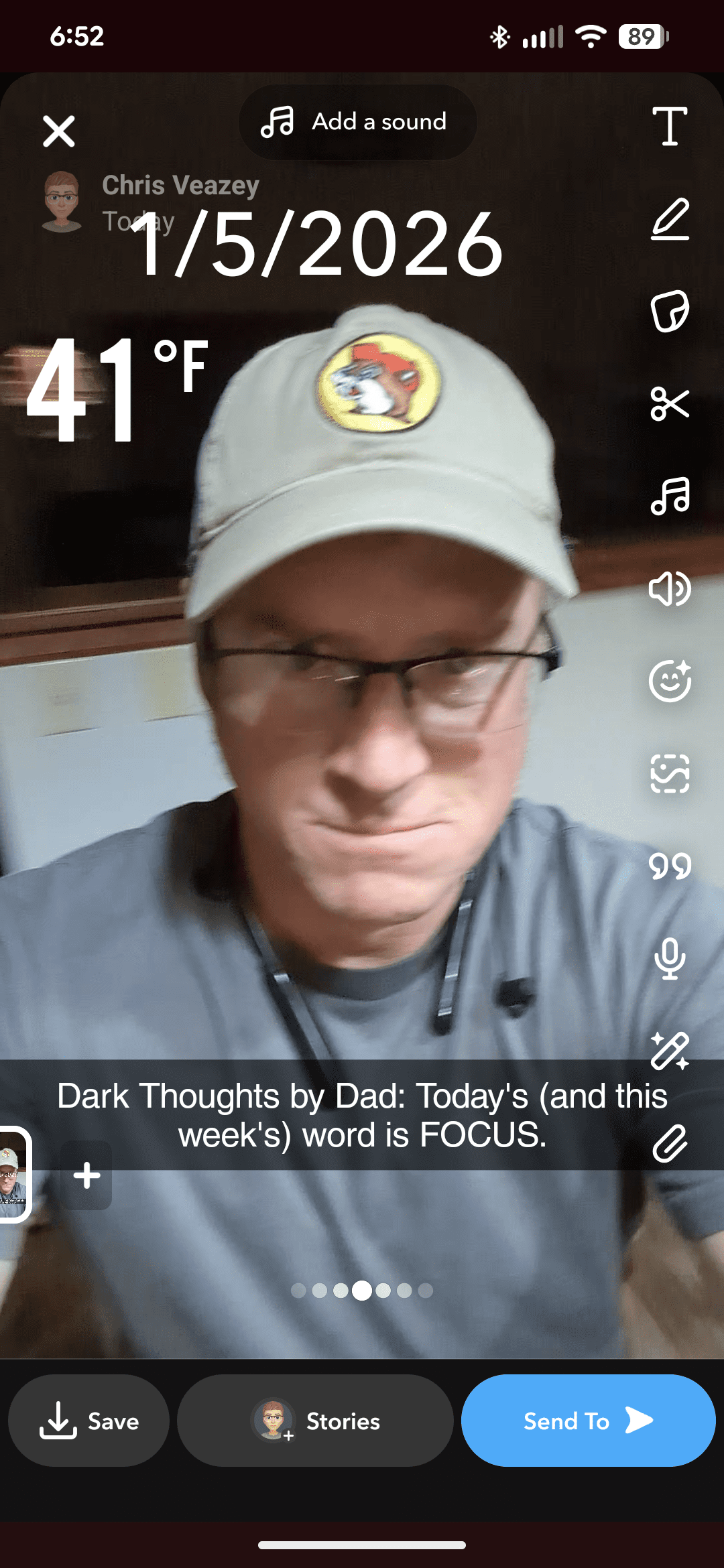 Dark Thoughts By Dad: Today's (and this week's) word is FOCUS.